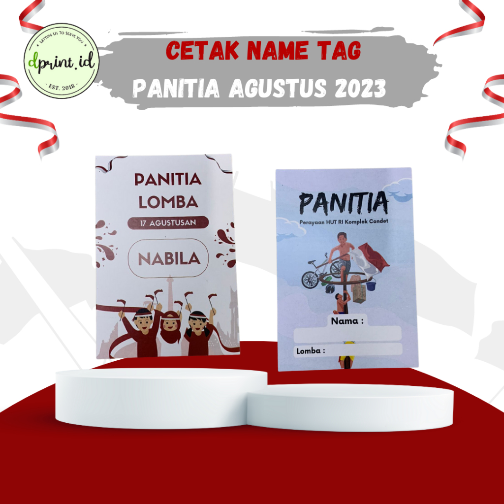 

Name Tag Panitia Dirgahayu HUT RI 17 Agustus