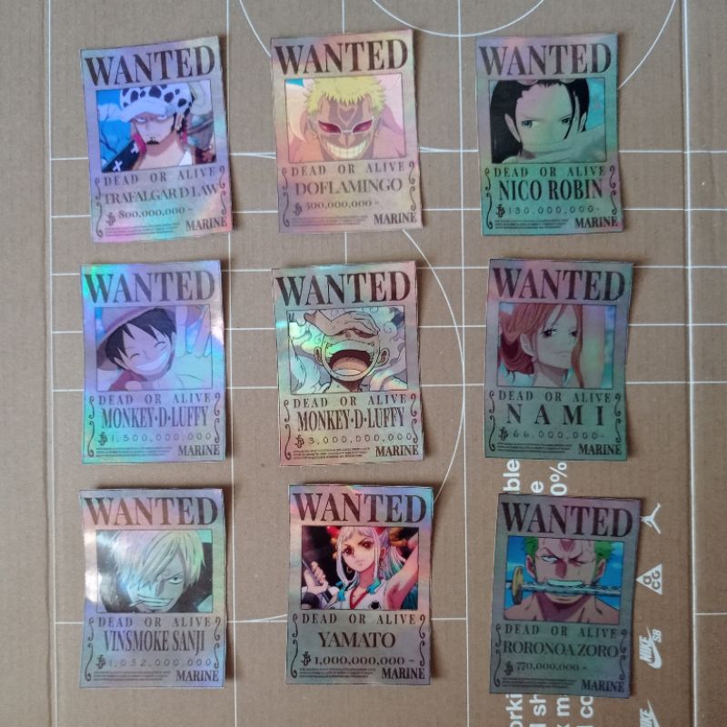 

Sticker anime hologram bounty one piece