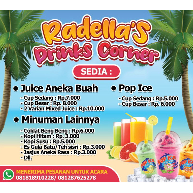 Booth / Etalase / Gerobak Buah Jus Minuman