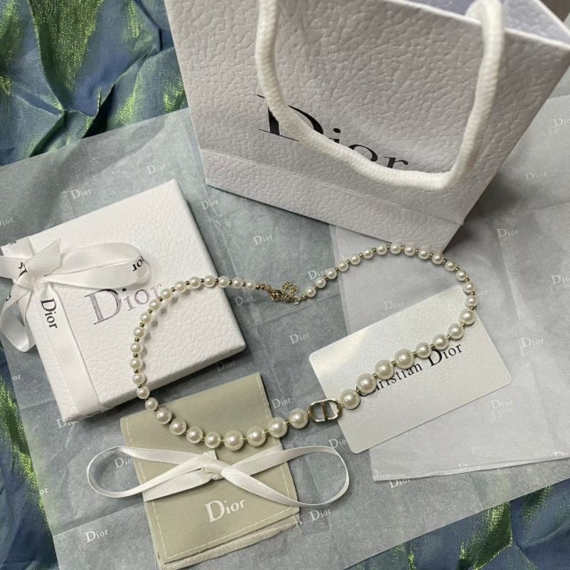 CHRISTIAN DIOR NECKLACE PEARL MONTAIGNE CHOKER