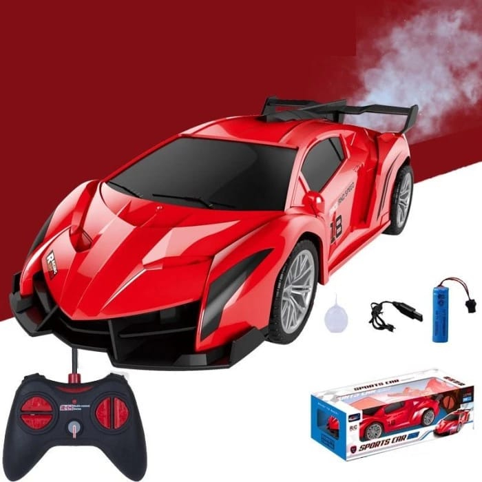 Promo Rc Asap Mainan Anak Rc Sport Car Spray 1:14 Mobil Remote Control Berasap Rc Smoke