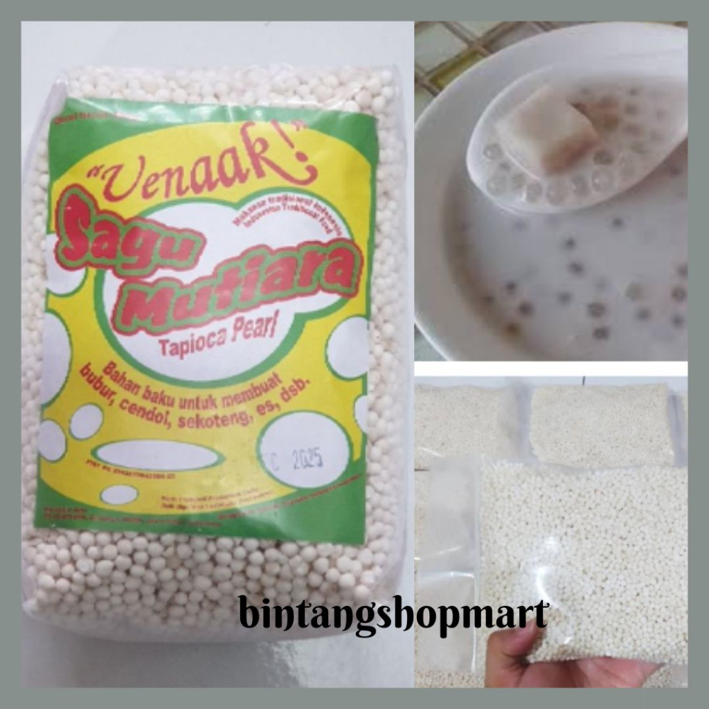 

❤bintangshopmart❤Sagu Mutiara PUTIH POLOS 500 gram / topping minuman makanan deesert es dingin murah / sagu mutiara putih polos bersih murah