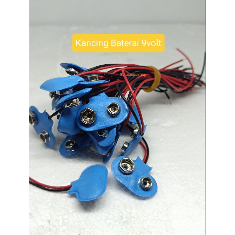 Kancing Baterai 9 volt / Soket Baterai 9v / Kancing Baterai Kotak 9v