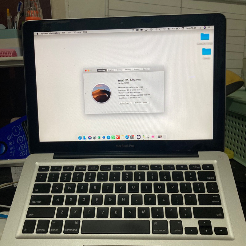 Laptop Macbook Pro 2012 MD101 ex garansi iBox