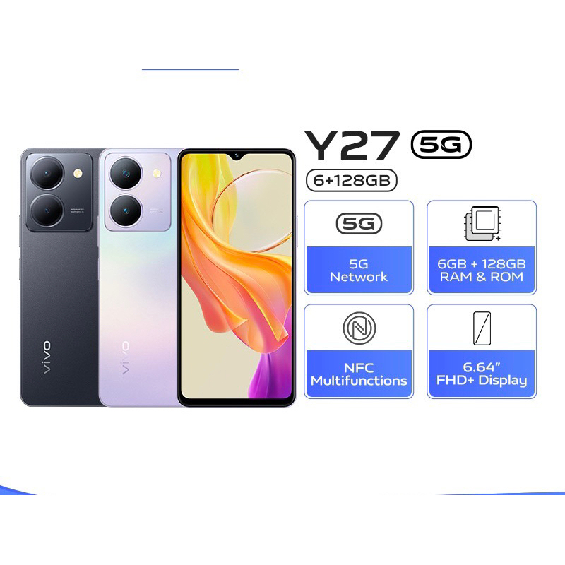 VIVO Y27 (5g) RAM 6/128gb  100% BARU DAN BERGARANSI RESMI 1th