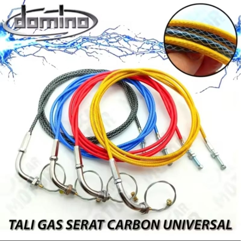 KABEL GAS TALI GAS SPONTAN PLUS L GAS CHROME SERAT THAILAND 190 CM UNIVERSAL MOTOR