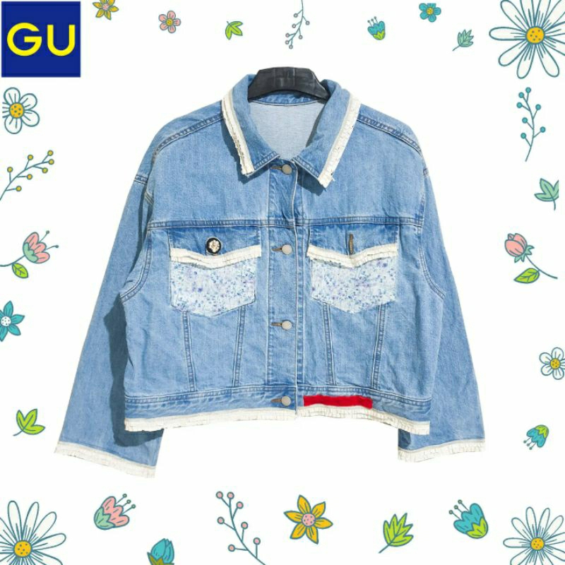 GU by UNIQLO Trucker Denim Jacket | Jaket Jeans GU