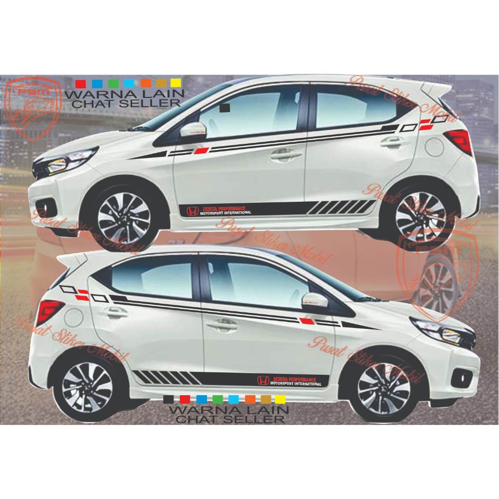 Stiker list New Honda Brio body mobil honda brio RS cutting stiker mobil brio