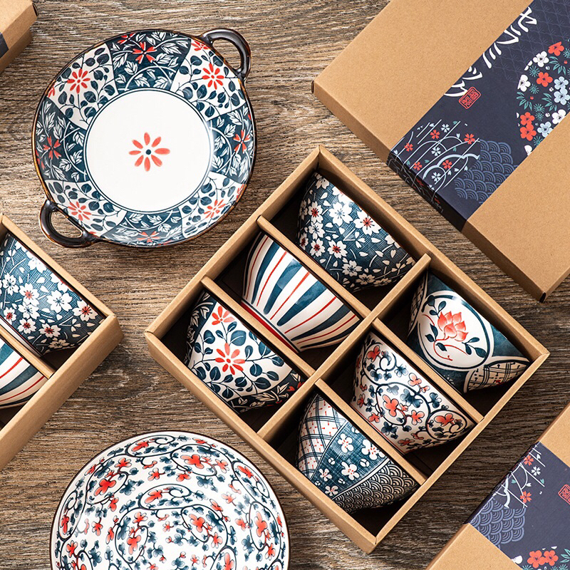Mangkuk jepang / Mangkuk Nasi / Piring Jepang set