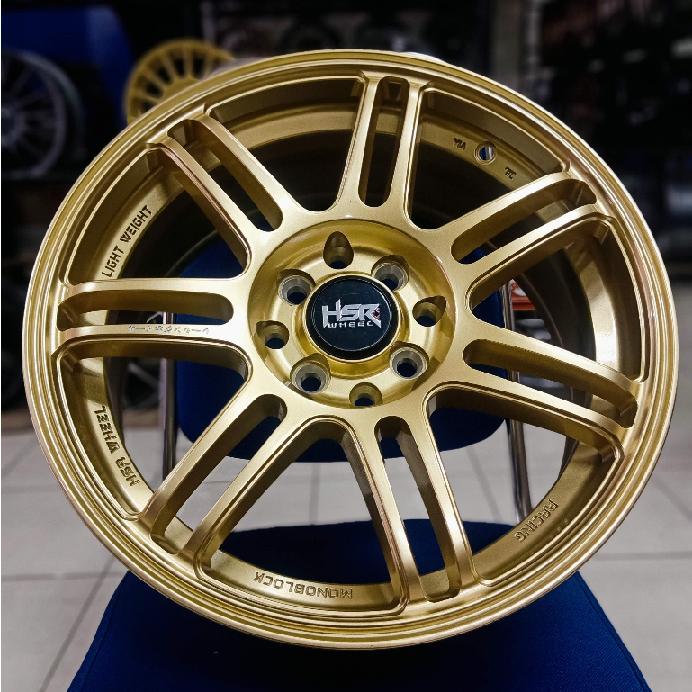 velg mobil ring 16 HSR BOON warna Gold Lebar 7 Rata Depan-Belakang