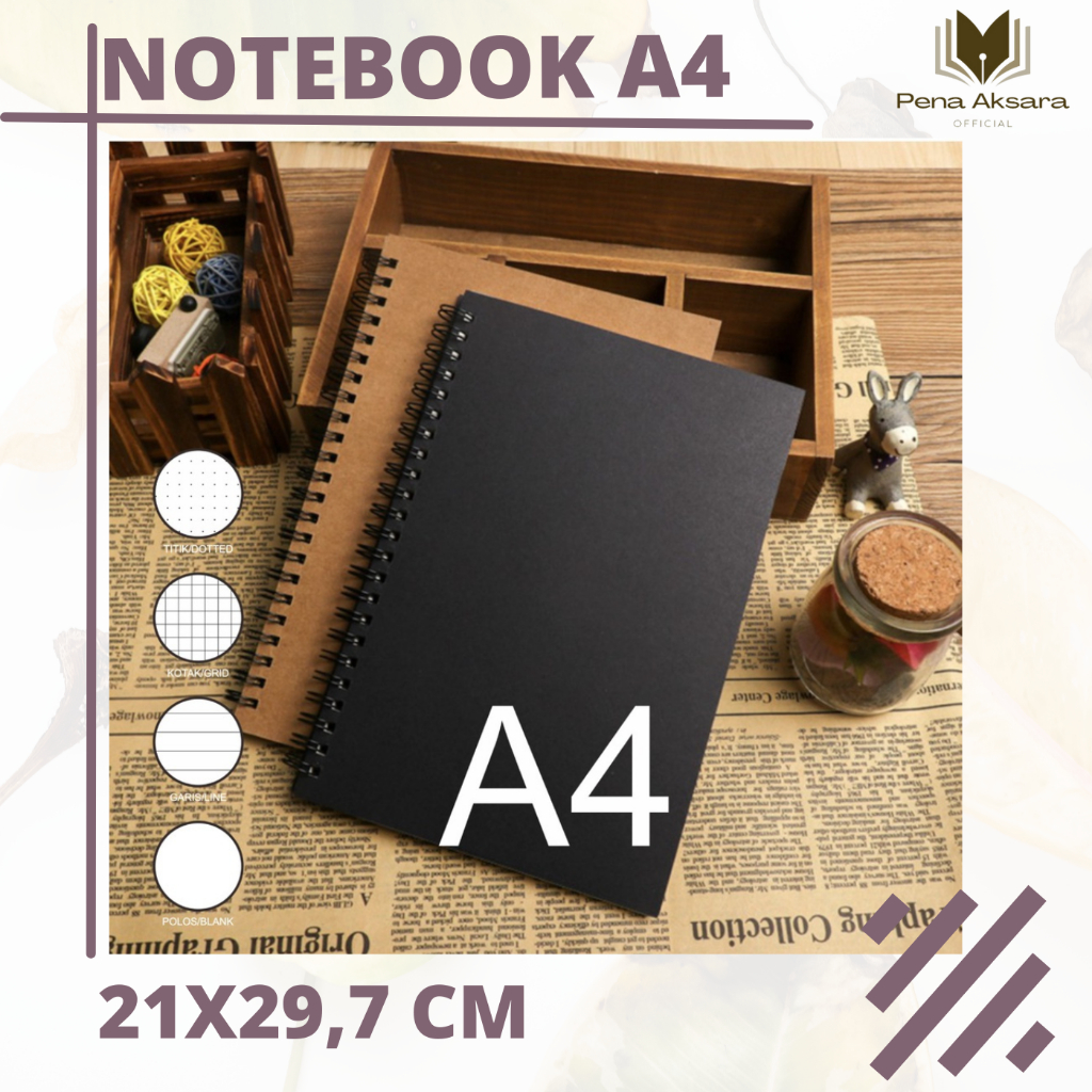 

Notebook Jurnal A4 (29,7x21cm) Untuk Mencatat dan Menggambar