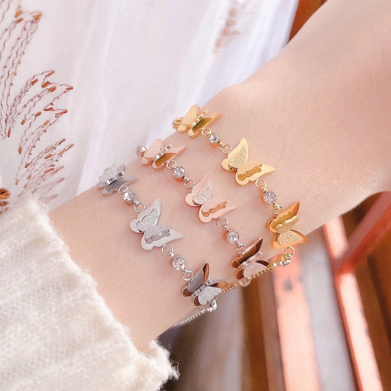 Butterfly Titanium Bracelet / Gelang Serut Kupu Anti Karat