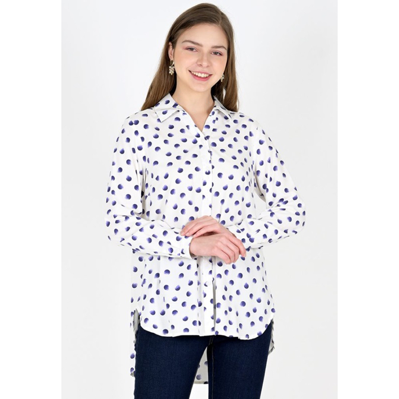 Tunik Putih Polkadot Rayon by Novel mice