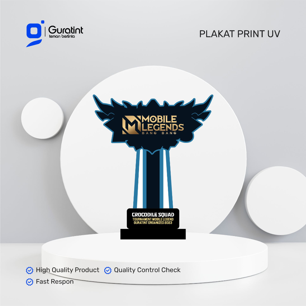 Custom trophy plakat akrilik lomba atau pertandingan Print UV 20x15 - 5 mm | Piagam Hadiah Lomba E-S