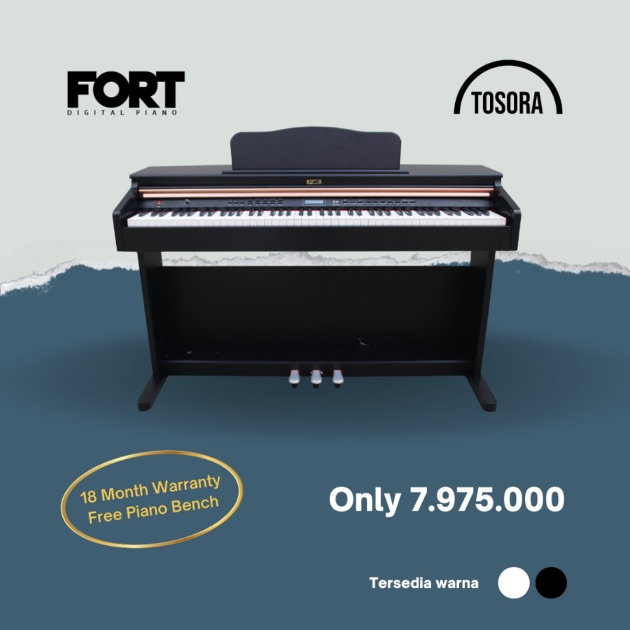 Digital Piano Fort Tosora / Piano Digital / Piano Elektrik + Bangku