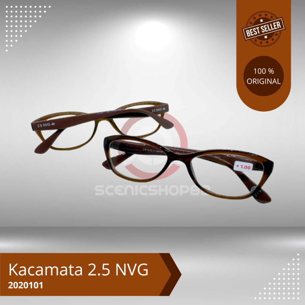 Kacamata Baca Plus Pria Wanita 2.5 NVG ORIGINAL 2020101