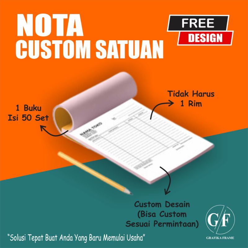 

NOTA CUSTOM SATUAN / BIJIAN - MURAH