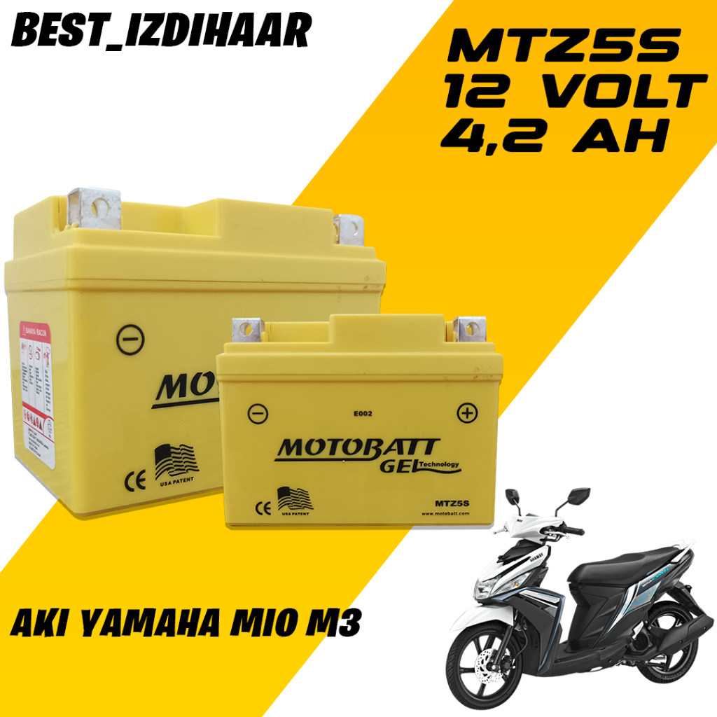 AKI YAMAHA MIO M3 MERK MOTOBATT MTZ5S,AKI MOTOBATT ORIGINAL,AKI MIO M3,AKI MTZ5S