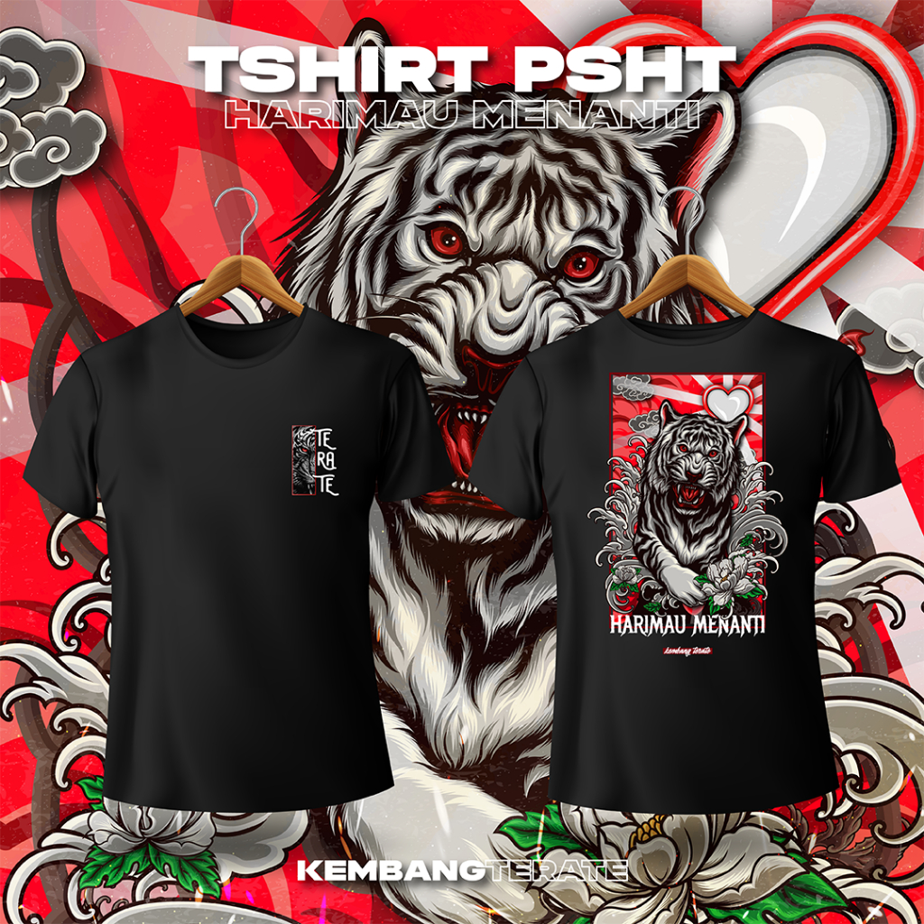 KAOS PSHT HARIMAU MENANTI CULTURE PSHT TERATE TERBARU KAOS DISTRO PSHT - KEMBANGTERATE