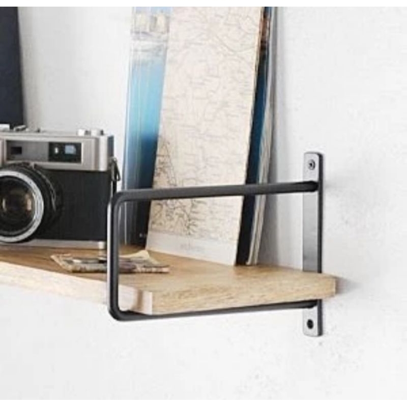 Rak besi, siku besi, besi penyangga rak dinding, bracket hiasan tempel dinding