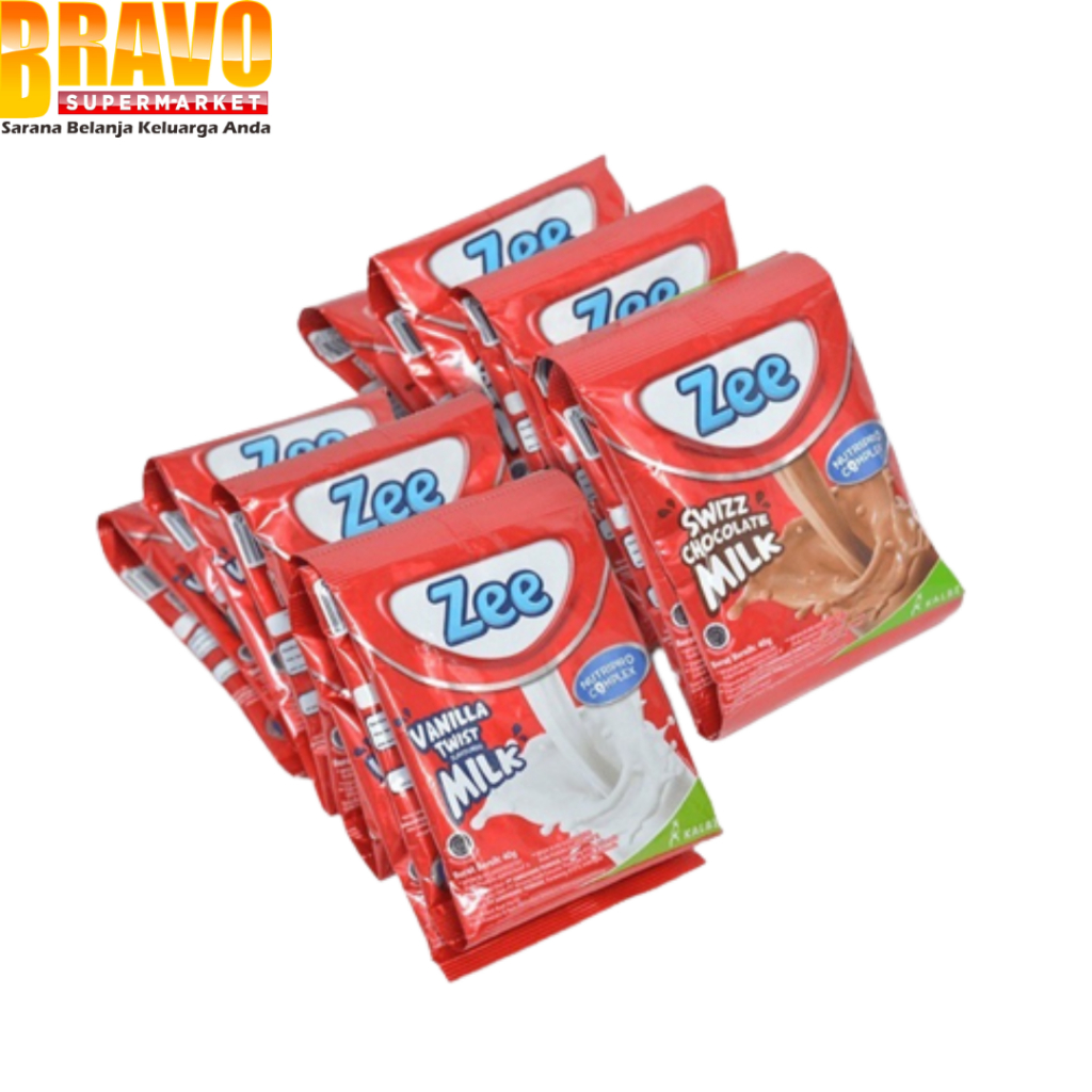 

Bravo Bojonegoro - Zee Susu Bubuk Vanila Dan Cokelat Sachet Renceng (10 PCS x 40GR)