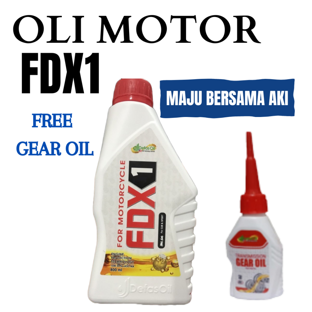 Paket Oli Motor Manual FDX1 / Defas FDX 1 0,8L & Oli Gear Defas Oil