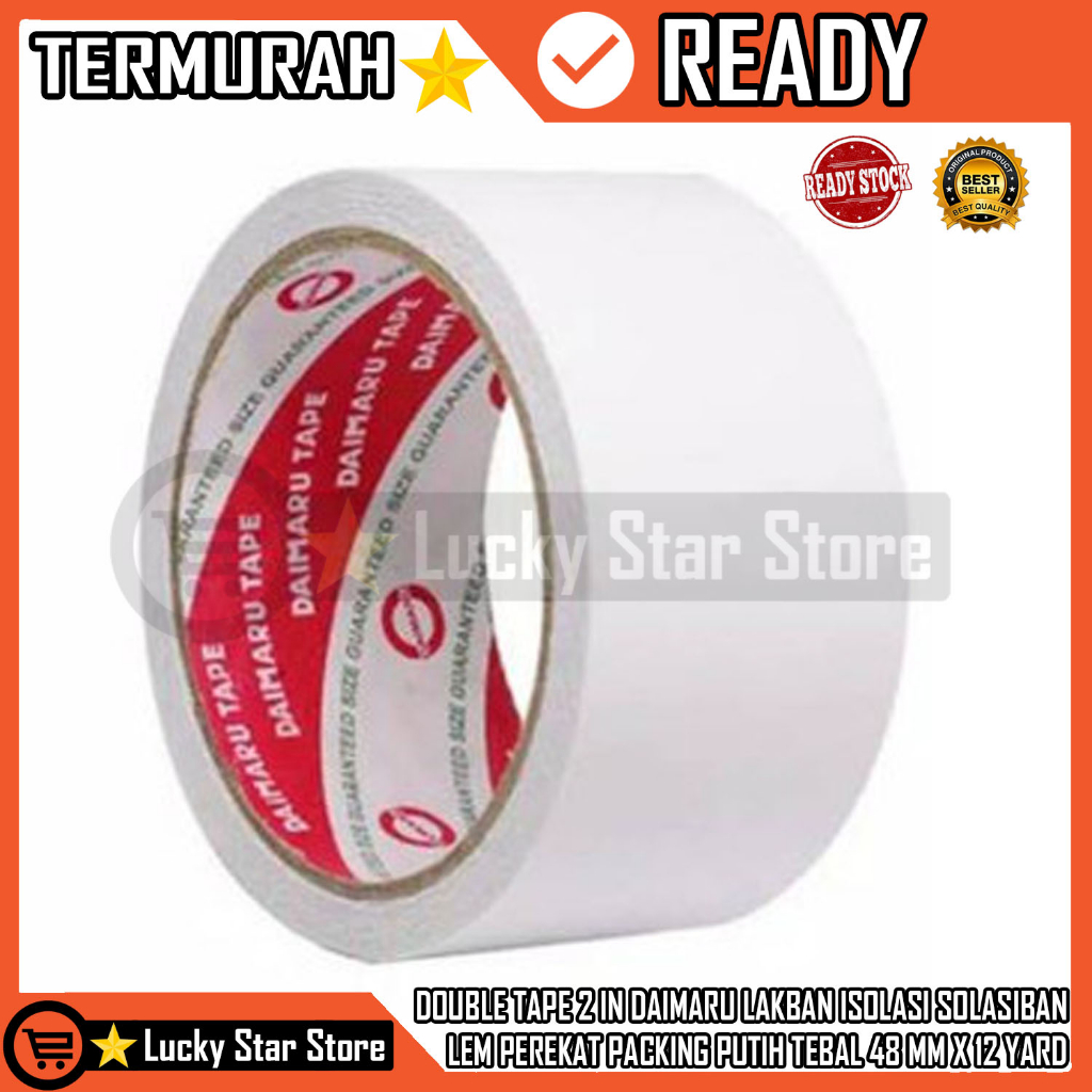 

LAKBAN DAIMARU PUTIH2 INCH SOLASIBAN ISOLASI SOLATIP SELOTIP CLOTH TAPE SOLASIBAN LEM PACKING PERAKAT MEREKATKAN LEM LENGKET SERBAGUNA MULTIFUNGSI PLESTER PELESTER BARANG SELTIP LAKKBAN SELTAPE SOLTAPE LIM ROL GULUNG BLACK SELATIP