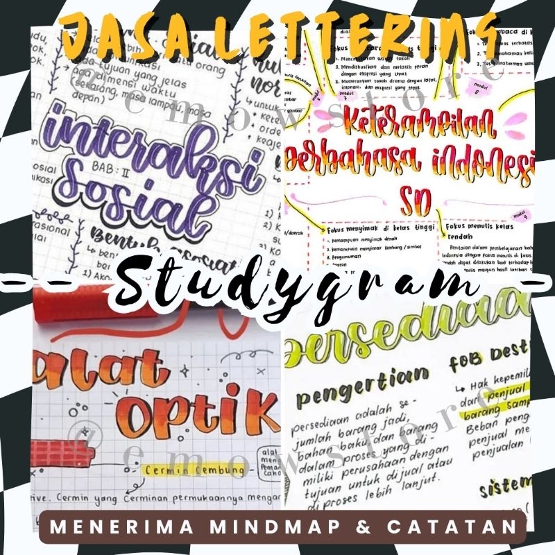 

JASTUL BUKU CATATAN TULISAN TANGAN HEADER DAN LETTERING MINDMAP ALA STUDYGRAM