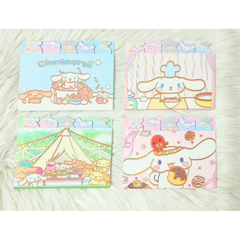 

STICKY NOTES SET, 1 SET MEMO TEMPEL LUCU MOTIF SANRIO CINNAMOROLL