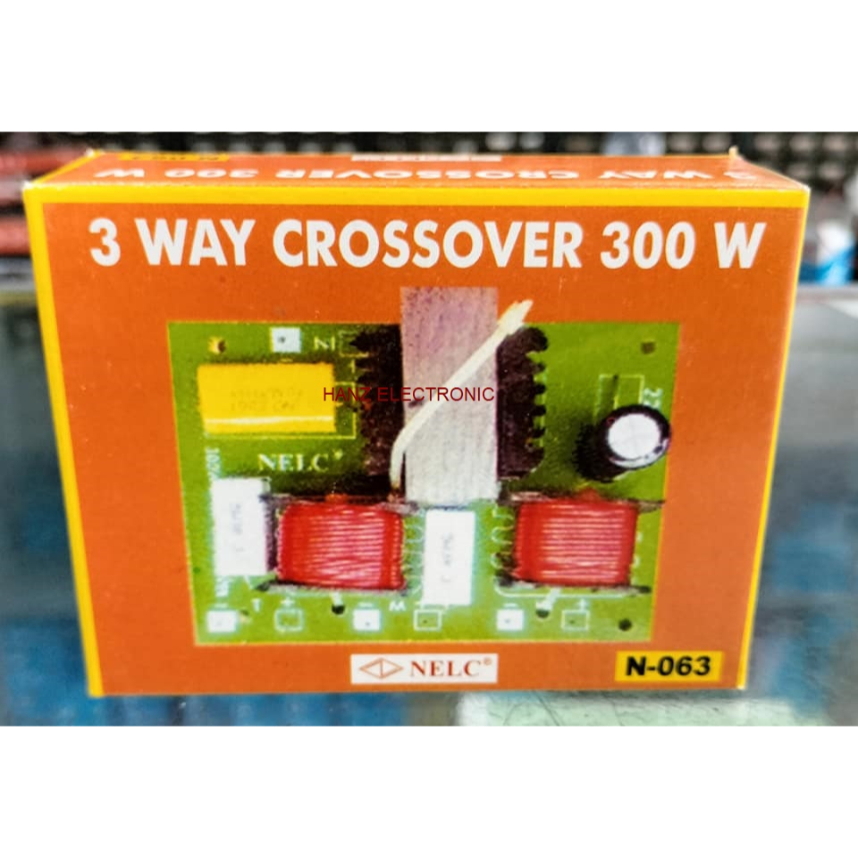 KIT CROSSOVER PASIF 3 WAY 300 WATT N-063 NELC - TWEETER MIDLE WOOFER KROSSOVER PASIF 3 WAY 300WATT 3