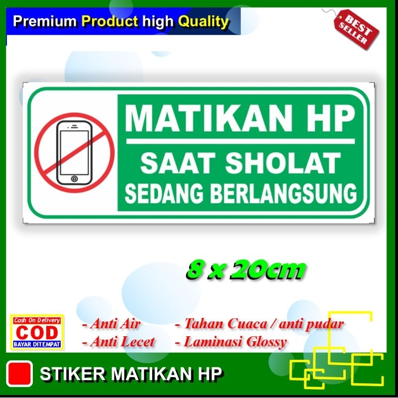 

Stiker new matikan hp saat sholat sedang berlangsung sticker ketertiban keamanan lingkungan masjid musholla