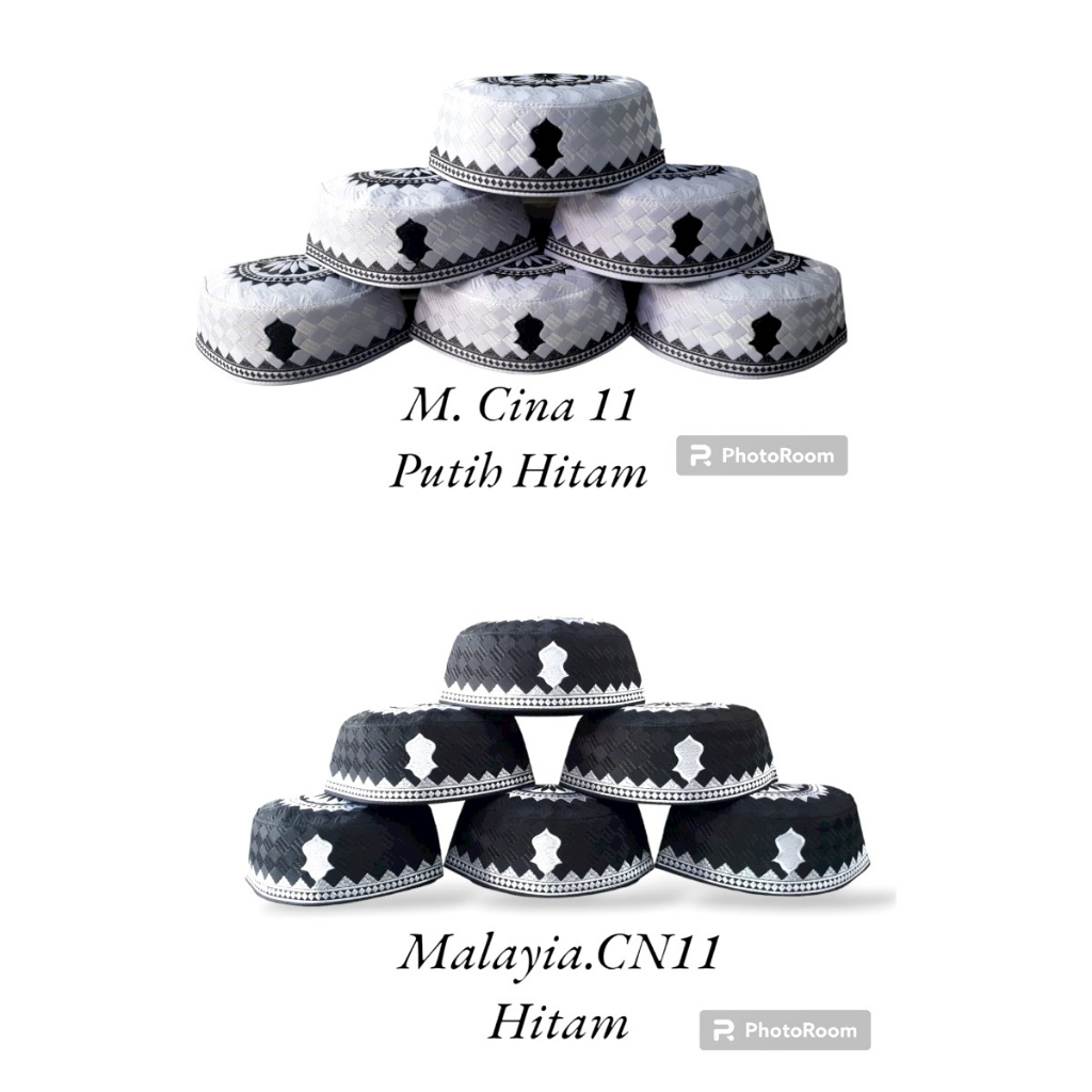 Grosir 10 pcs - Peci Kopiah Malaysia Cina 11 - MACOM NZ | Basmalah Muslim
