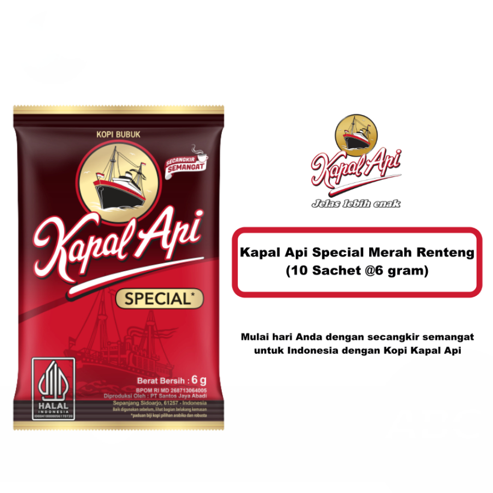 

{ 1 Renceng isi 10 } - Kopi Bubuk Kapal Api Special 6gr rentengan