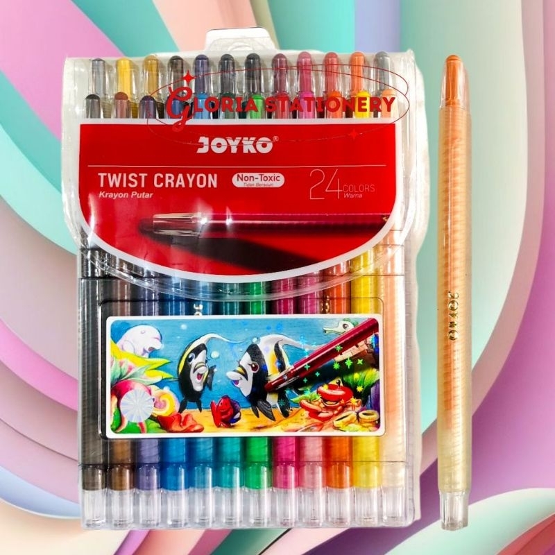 

Joyko crayon putar 24 warna/ Twist Crayon 24 colour Joyko