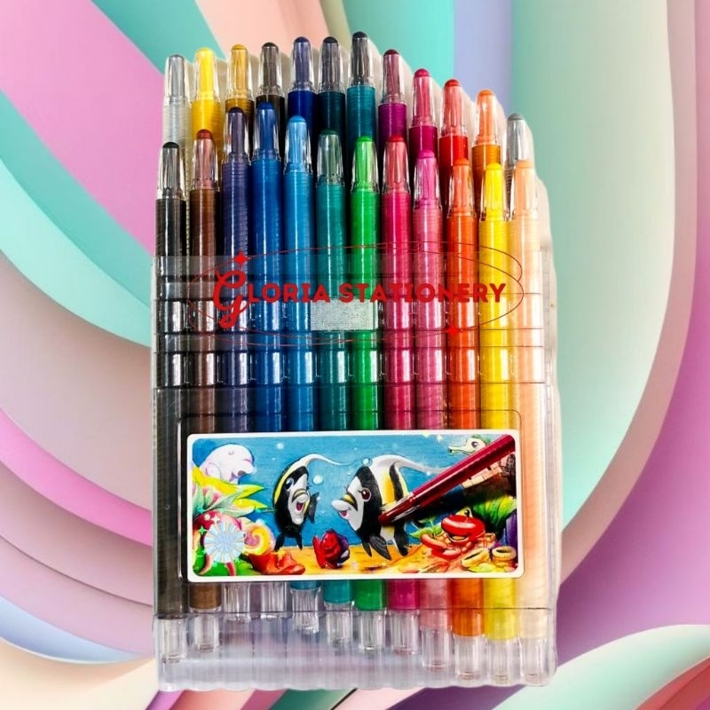

RK Joyko crayon putar 24 warna/ Twist Crayon 24 colour Joyko