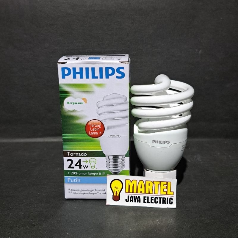 Lampu philips tornado 24W / lampu spiral philips 24 WATT - PUTIH