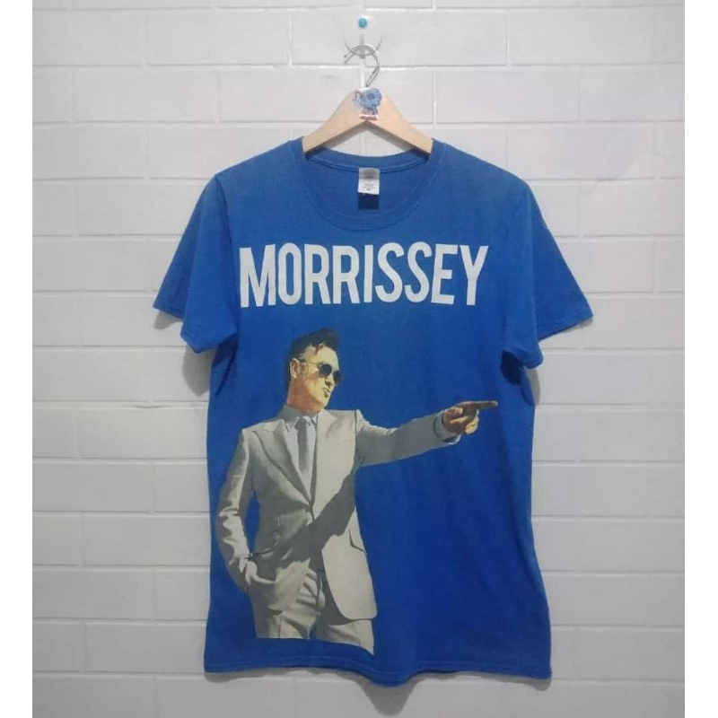 Tshirt Kaos Band Musik Original Morrissey Hoolywood Royal blue Official Merchandise