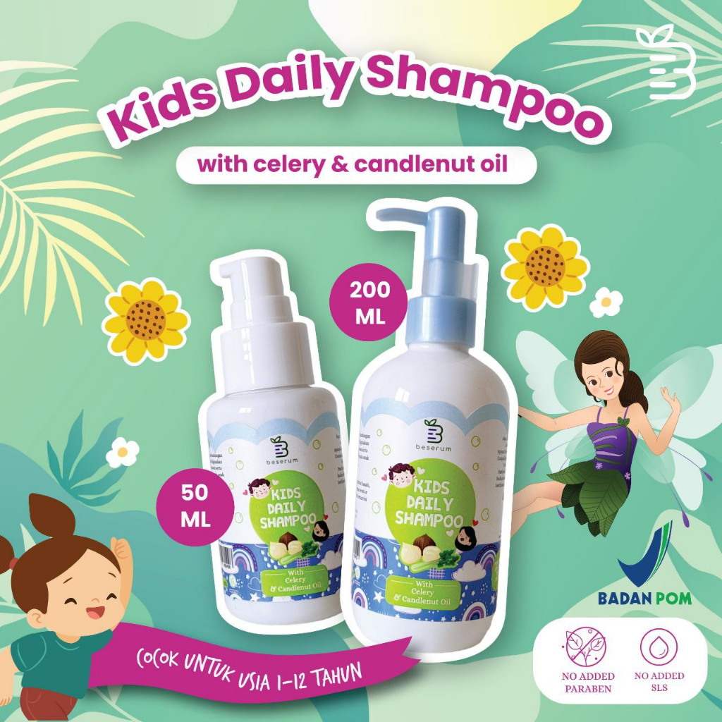 [BPOM] KIDS Shampoo 50ml/140ml BESERUM / Shampo Penyubur Rambut Anak Untuk Kulit Sensitive