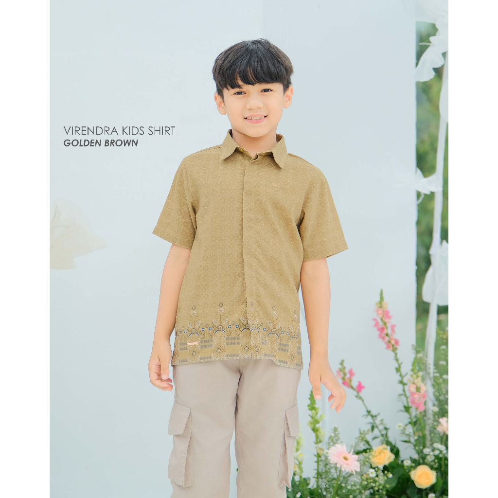 Mayoutfit Elysian Set Series Golden Brown | Sarimbit Lebaran Baju Muslim Raya Keluarga-Virendra GoldenBrown
