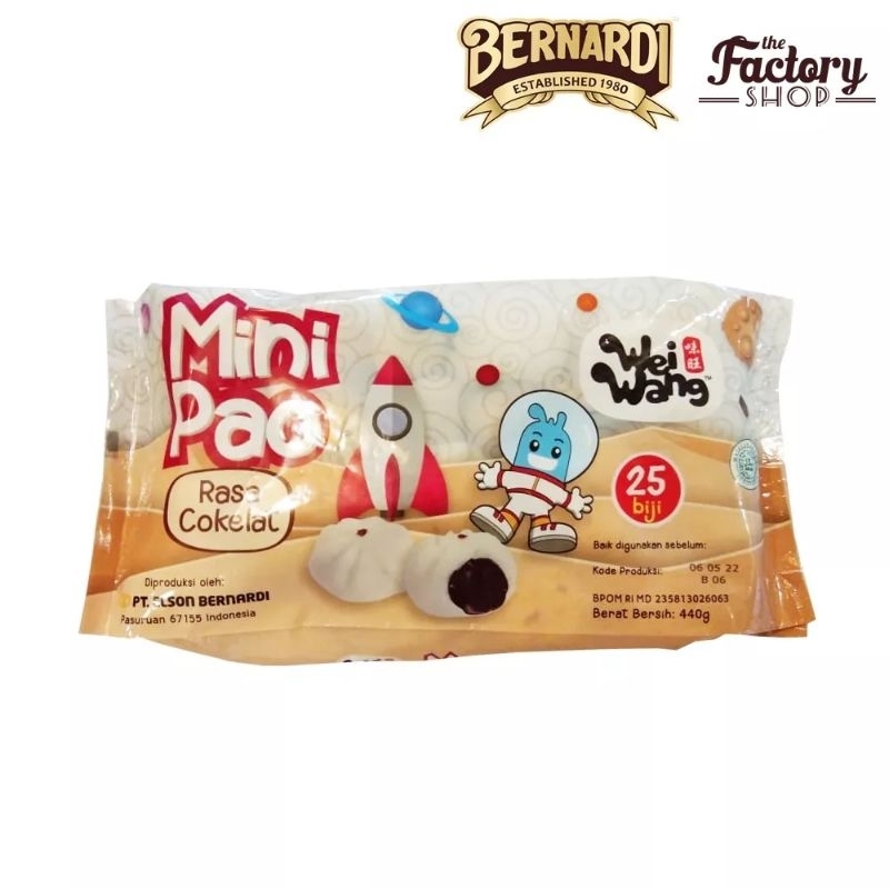 

Wei Wang Mini Pao Rasa Cokelat Isi 25 440g Bakpao Mini Frozen