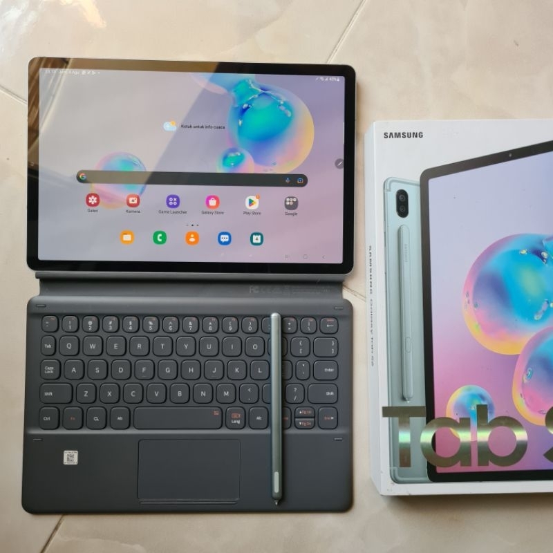 samsung tab s6 6/128 with s pen dan original smart keyboard
