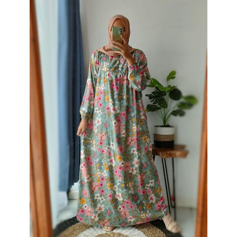 Gamis Simfony Homedress Daily Ld 120cm Bahan Rayon Premium