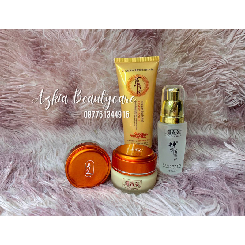 Yu Chun Mei GOLD/GANODERMA Paket lengkap dengan serum Yu Chun Mei