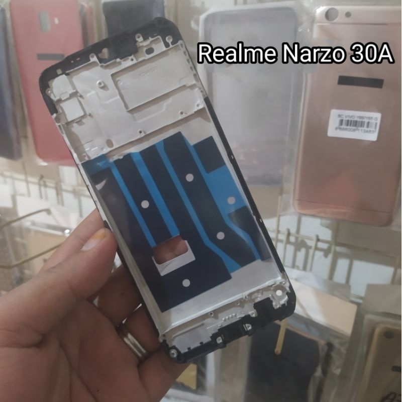 Frame tulang tengah Realmi Narzo 30A Midle Frame tulang lcd tatakan mesin