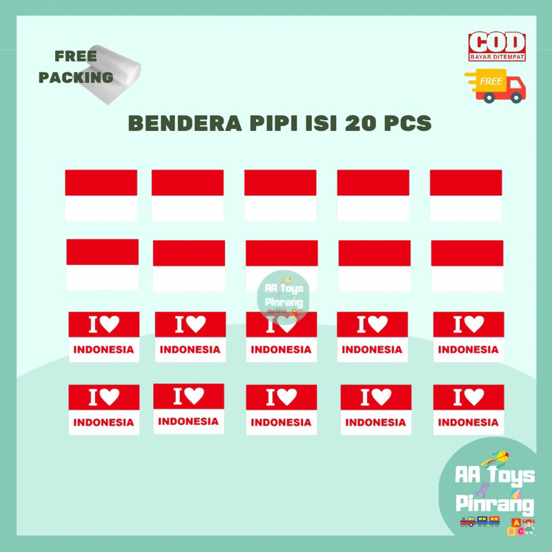 

STIKER PIPI BENDERA MERAH PUTIH INDONESIA STIKER 17 AGUSTUS