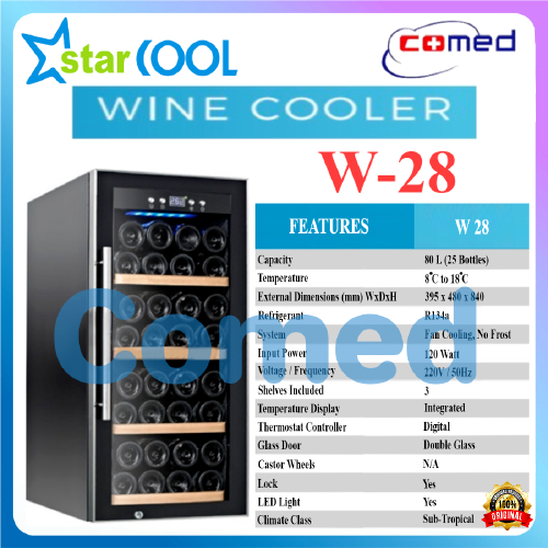 STARCOOl W-28 W-137 W-192 WINE COOLER / Display Cooler Khusus Untuk Wine / Showcase Pendingin Wine /