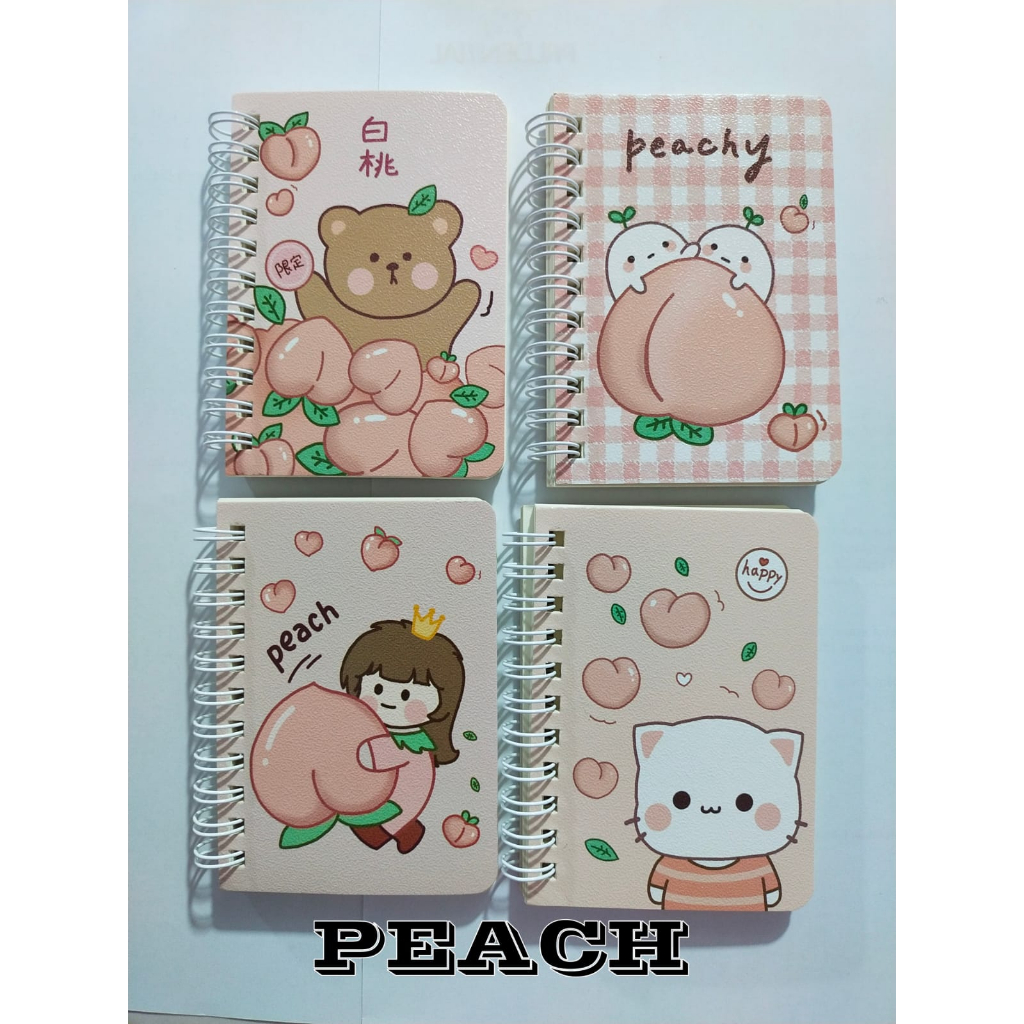 NOTEBOOK A7 RING MOTIF KARAKTER ISI 80 LEMBAR BUKU CATATAN MINI A7 - BD