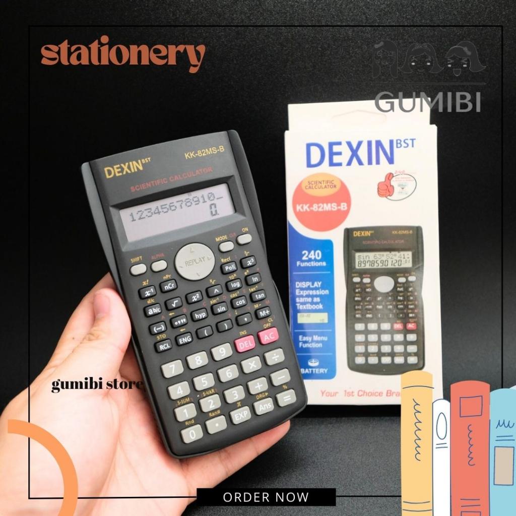 

KALKULATOR SCIENTIFIC DEXIN HITAM KK-82MS-B CALCULATOR AKUNTANSI MENGHITUNG LENGKAP
