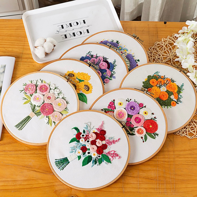 DIY Paket Sulam Menyulam / Hand Embroidery Kit / Needle Embroidery Set / Jahit Bordir / Sulam Benang