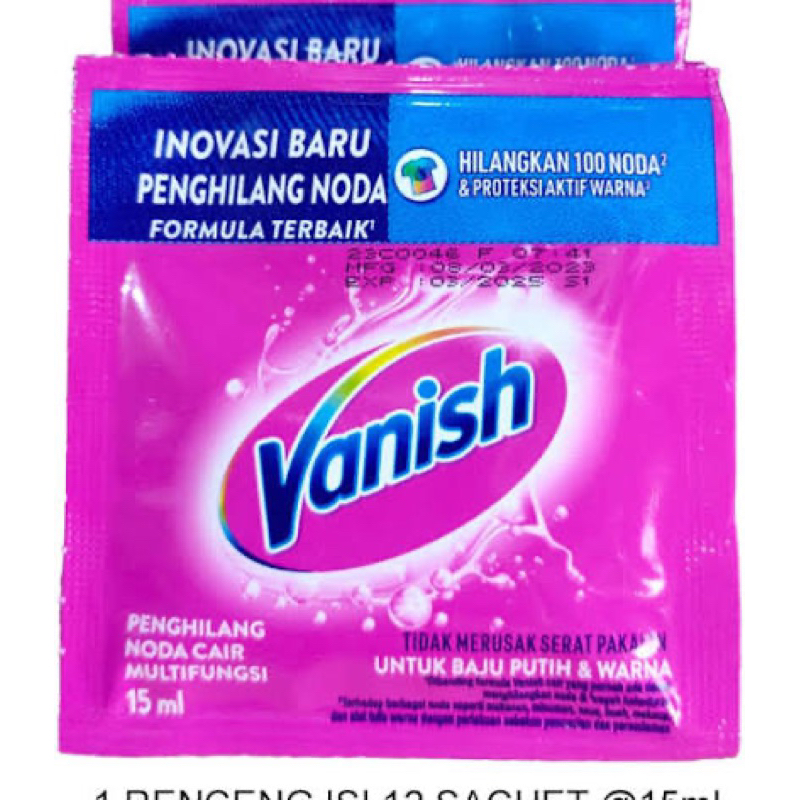 VANISH Cair Sachet 15ml Isi 12 sct